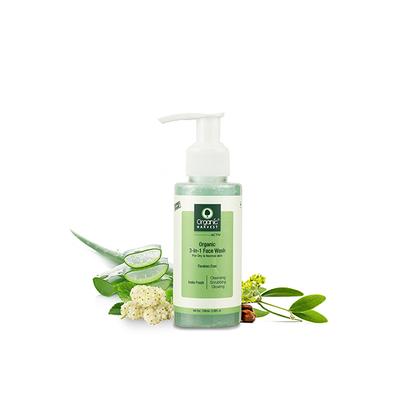 Organic Harvest 3-in-1 Face Wash for Dry and Normal Skin 100 ml - Face Wash & Cleansers