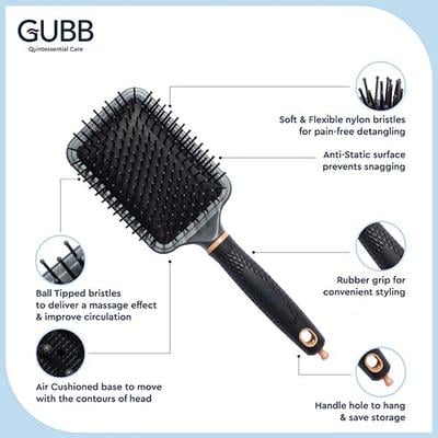 GUBB Paddle Hair Brush With Pin - Elite Range 180 gm - Hair Brushes