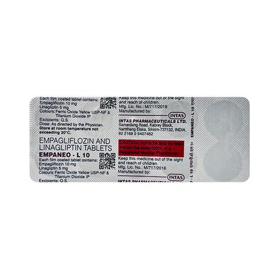 EMPANEO L 10 Tablet 10's - Diabetes-Ant
