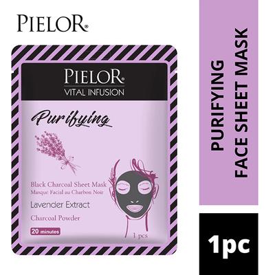 PIELOR VITAL INFUSION BLACK CHARCOAL PURIFYING MASK 25 ml - Sheet Masks