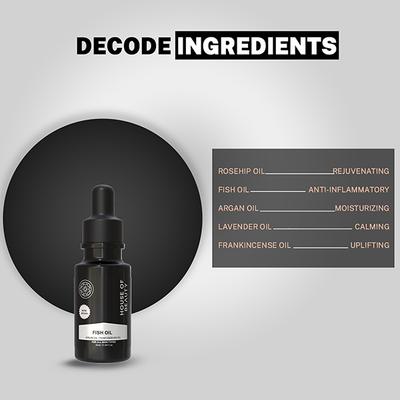 House of Beauty Super Boost Fishy Oil-Dry & Mature Skin For Hydration & Glow with Omega-3 10ml - Face Oils