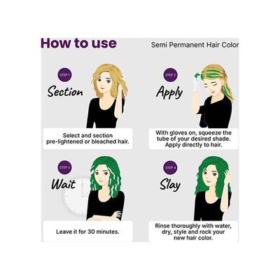 2.Oh! Semi Permanent Hair Color - Emerald Green 100 ml - Crème