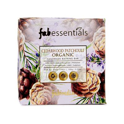 Fabessentials Cedarwood Patchouli Handmade Bathing Bar 100% Organic With Coconut Oil 100 gm - Soaps