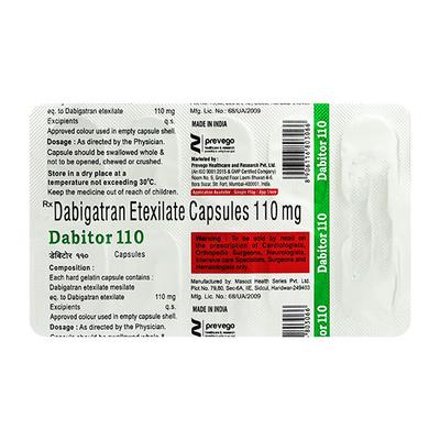 DABITOR 110 Capsule 10's - Blood Clot-Ant