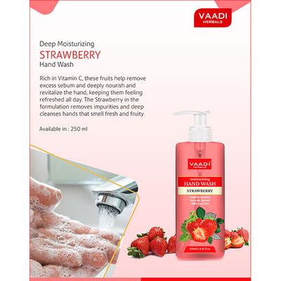 Vaadi Herbals Deep Moisturizing Strawberry Hand Wash 250 ml - Hand Wash & Soaps