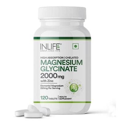 INLIFE Magnesium Glycinate with Zinc 2000 mg Tablets 120's - Calcium And Minerals