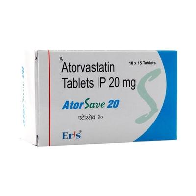 Atorsave 20mg Tablet 15'S - High Cholesterol-Dys