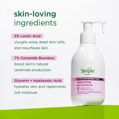 Simple Active Skin Barrier Care Smoothing Gel Cleanser 150 ml - Face Wash & Cleansers