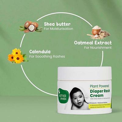 Mother Sparsh Plant Powered Baby Diaper Rash Cream 50 gm - Rash Creams