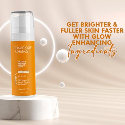 Conscious Chemist 10% Vitamin C Face Serum (Advanced) With Peptide For Glowing Skin 30ml - Face Serum