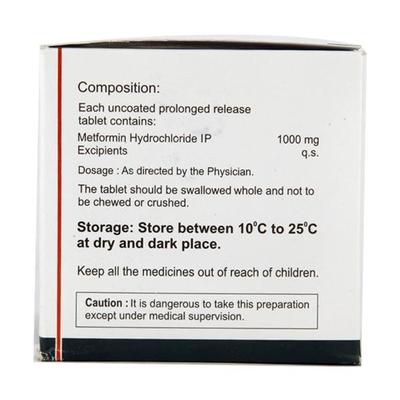 Metafort 1000mg Tablet 15'S - Diabetes-Ant