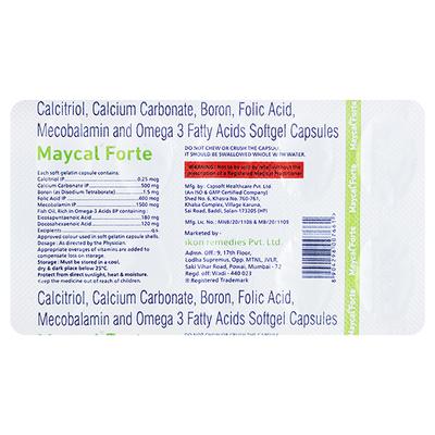 MAYCAL FORTE Softgel 10's - Supplements-Cal