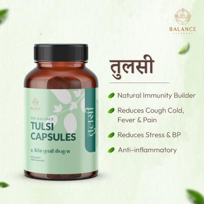Balance Ayurveda The Balance Tulsi Capsules 60's - Speciality Medicines