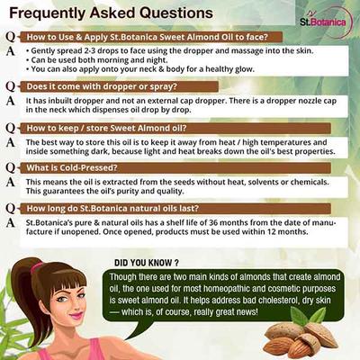 St.Botanica Pure Almond Coldpressed Oil & Unrefined Oil 50 ml - Lotions & Creams