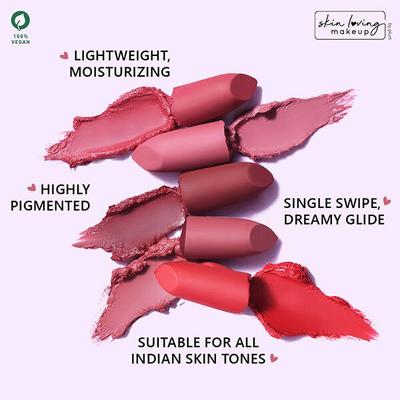 Plum Matterrific Lipstick Bold School - 130 (Maroon) 4.2 gm - Lipsticks