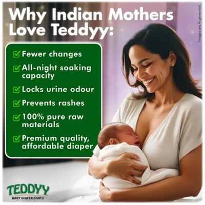 Teddyy Easy Newborn Baby Diaper Pant 44's - Diapers & Wipes