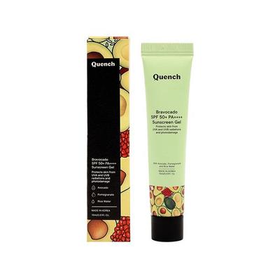 Quench Botanics Bravocado SPF 50+ PA++++ Sunscreen Gel (Mini), Korean Skin Care 15 ml - Face Sunscreen