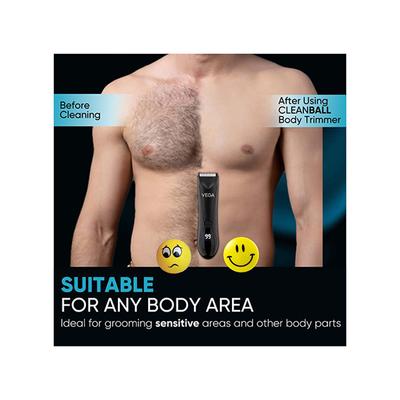 Vega Cleanball Body Trimmer for Men, Body, Pubic Hair Grooming, 90 Min Runtime (VHTH-33) 281 gm - Trimmers