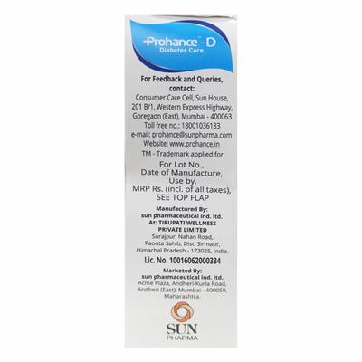 PROHANCE D DIABETES CARE SUCROSE FREE VANILLA FLAVOUR 200gm - Supplements-Vam