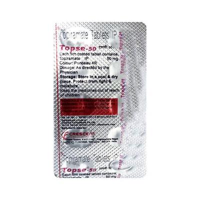 TOPSE 50 Tablet 10's - Epilepsy/Convulsion-Ant