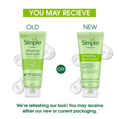 Simple Kind To Skin Refreshing Facial Wash 100 ml - Face Wash & Cleansers