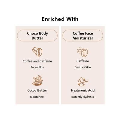 mCaffeine Deep Moisturization Duo - Choco Body Butter & Coffee Face Moisturizer 300 ml - Body Butter