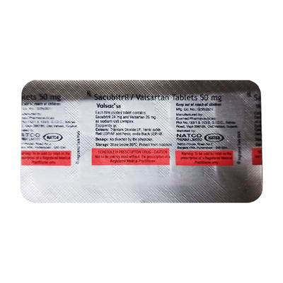 VALSAC 50 Tablet 10's - Heart Failure-Ant