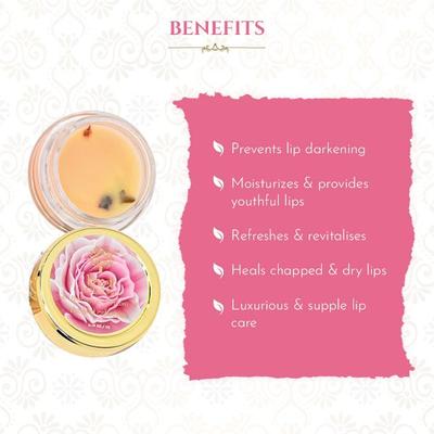 Khadi Essentials Rose Petals Lip Balm with Organic Beeswax for Lip Lightening 5 gm - Lip Balms