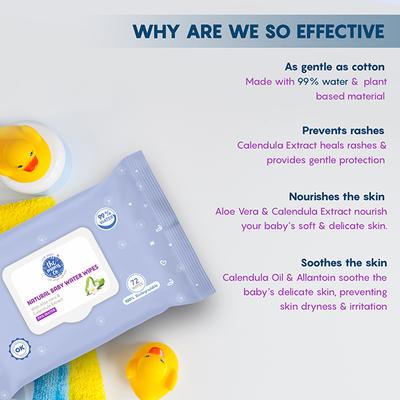 The Moms Co. Baby Water Wipes 1's - Rash Creams