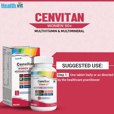 Healthvit Cenvitan Women 50+ Multivitamins and Multimineral-Tablets 60's - Multi-Vitamins