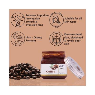 Jeva Coffee Face and Body Exfoliating Gel Scrub 380 ml - Scrubs & Exfoliants