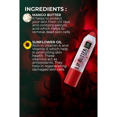 Organic Harvest Lip Butter Rose with Moisturizing Lips 4gm - Lip Balms