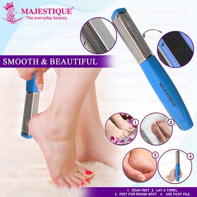 Majestique Double Sided Foot Files FN306 Heel Rasp for Foot Scrapper - Color May Vary 1's - Manicure & Pedicure Kits