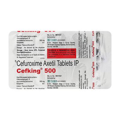 CEFKING 500mg Tablet 10's - Bacterial Infections-Cep