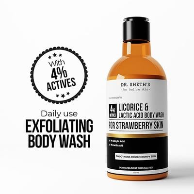 Dr. Sheth's Licorice & Lactic Acid Body Wash 250 ml - Shower Gels & Body Wash