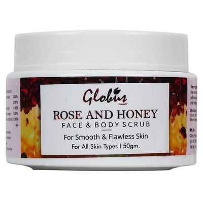 Globus Naturals Honey & Rose Face & Body Scrub 50 gm - Face Scrubs