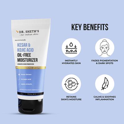 Dr. Sheth's Kesar & Kojic Acid Oil-Free Moisturizer 50 g - Face Moisturizers