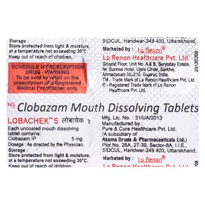Lobachek 5mg Tablet 10'S - Anxiety-Anx