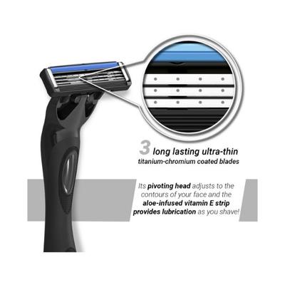 Zlade Hyperglide3 Advanced Shaving Razor For Men 27 gm - Razors & Cartridges