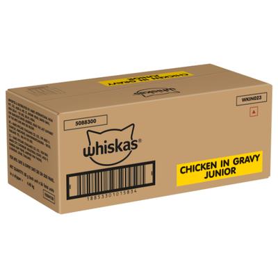 Whiskas Junior Chicken in Gravy (Pack of 80gm x 56) 4480 g - Petfood