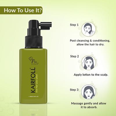 Fixderma Kairfoll Anti Hair Loss Lotion 100 ml - Hair Lotions & Tonics