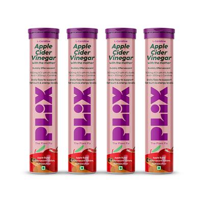 Plix The Plant Fix L-Carnitine Acv Effervescent Tablets 60 Tablets Unisex 4's - Weight Loss