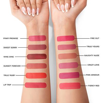 Pac Insanely Matte Lip Crayon (Fiercy Red) 3.8 gm - Lip Crayons