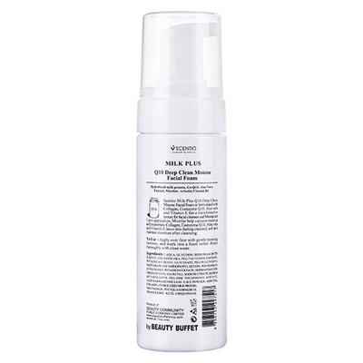 Scentio Milk Plus Organic Q10 Deep Clean Mousse Facial Foam 150 ml - Facial Kits