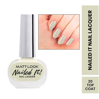 Matt Look Nailed It Nail Polish, Chip Free, Quick Dry, Longer Stay, Highly Pigmented Lacquer, Natural Finish , Endless Black 19 10 ml - Nail Polish