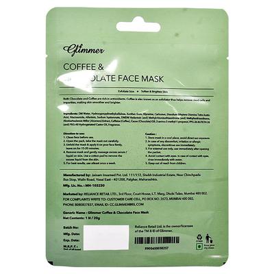 Glimmer Face Sheet Mask Coffee Chocolate 1's - Sheet Masks