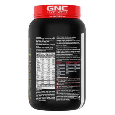 GNC AMP Gold Series 100% Whey Protein Advanced Powder - Vanilla Ice Cream 0.907 kg - Whey Proteins