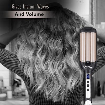 VEGA Professional Pro Wave Triple Barrel Hair Styler, (VPPMS-03) 1's - Rollers & Curlers