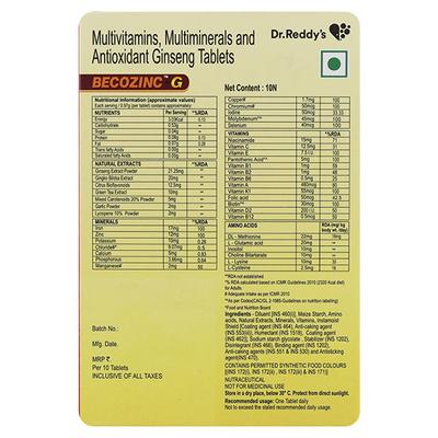 BECOZINC G Tablet 10's - Supplements-Vam
