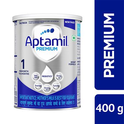 Aptamil Premium Infant Formula Stage 1 Powder (upto 6 months) (Tin) 400 g - Baby And Infant Supplements